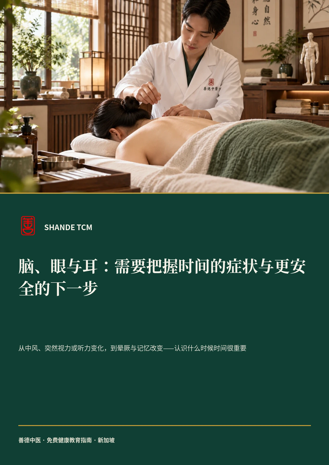 脑、眼与耳：需要把握时间的症状与更安全的下一步