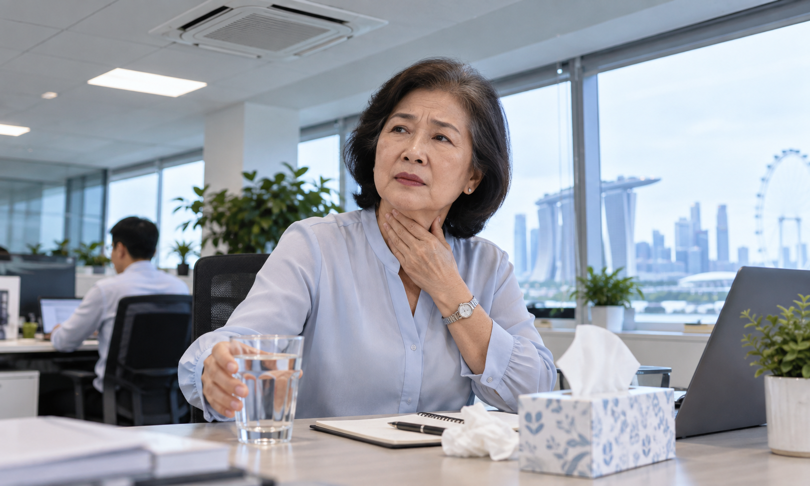 Air-Conditioning, Dry Throat and Nasal Comfort