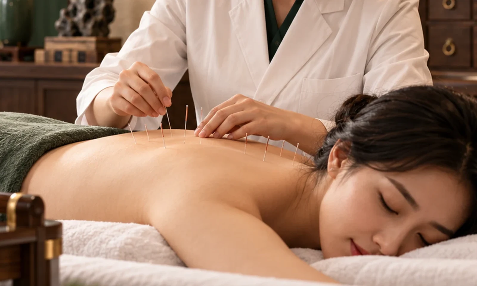 Before, during and after acupuncture